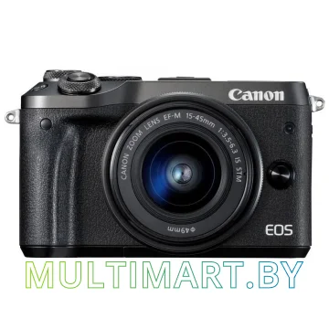 Фотоаппарат Canon EOS M6 Double Kit 15-45mm + 55-200mm (черный)